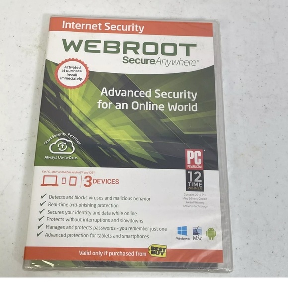 SEALED Webroot Secure Anywhere Advanced Security for PC, Mac Mobile Devices New - Picture 3 of 5